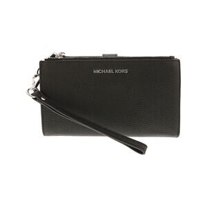 NWT Michael Kors Women Jet Set Double Zip Wristlet,Silver-Tone Hardware/Black-OS